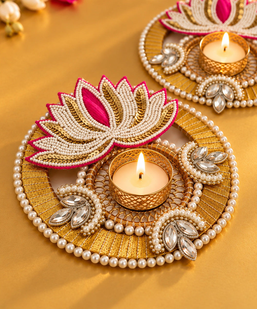 Grand Lotus Kundan Diya