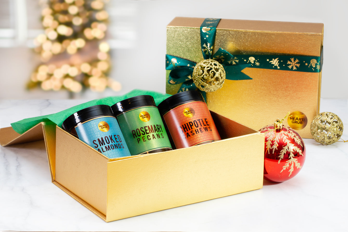 Chrsitmas Gifts. Holiday Gifts. MAd ein UAE. Gourmet Gifting. HeartiGrub. Nut Butters. Home Delivery. Nuts.
