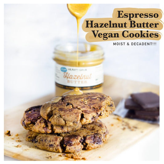 Espresso Hazelnut Butter Vegan Cookies