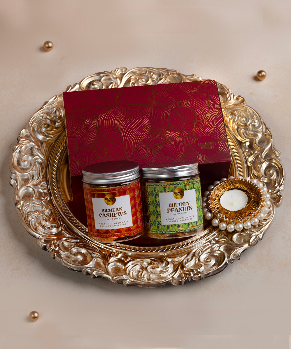 Bespoke Diwali gift. Golden Gift Platters. Specialty Nuts. Thoughtful gifts. No Nasties. Clean Ingredients. UAE. Dubai. Abu Dhabi. Sharjah. Delivery throughout UAE. Nuts. Nut Butters
