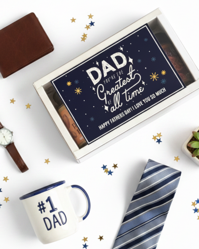 Father's Day Gourmet Gift Hamper. Made by Heart Grub in UAE. Delivery throughout the UAE.