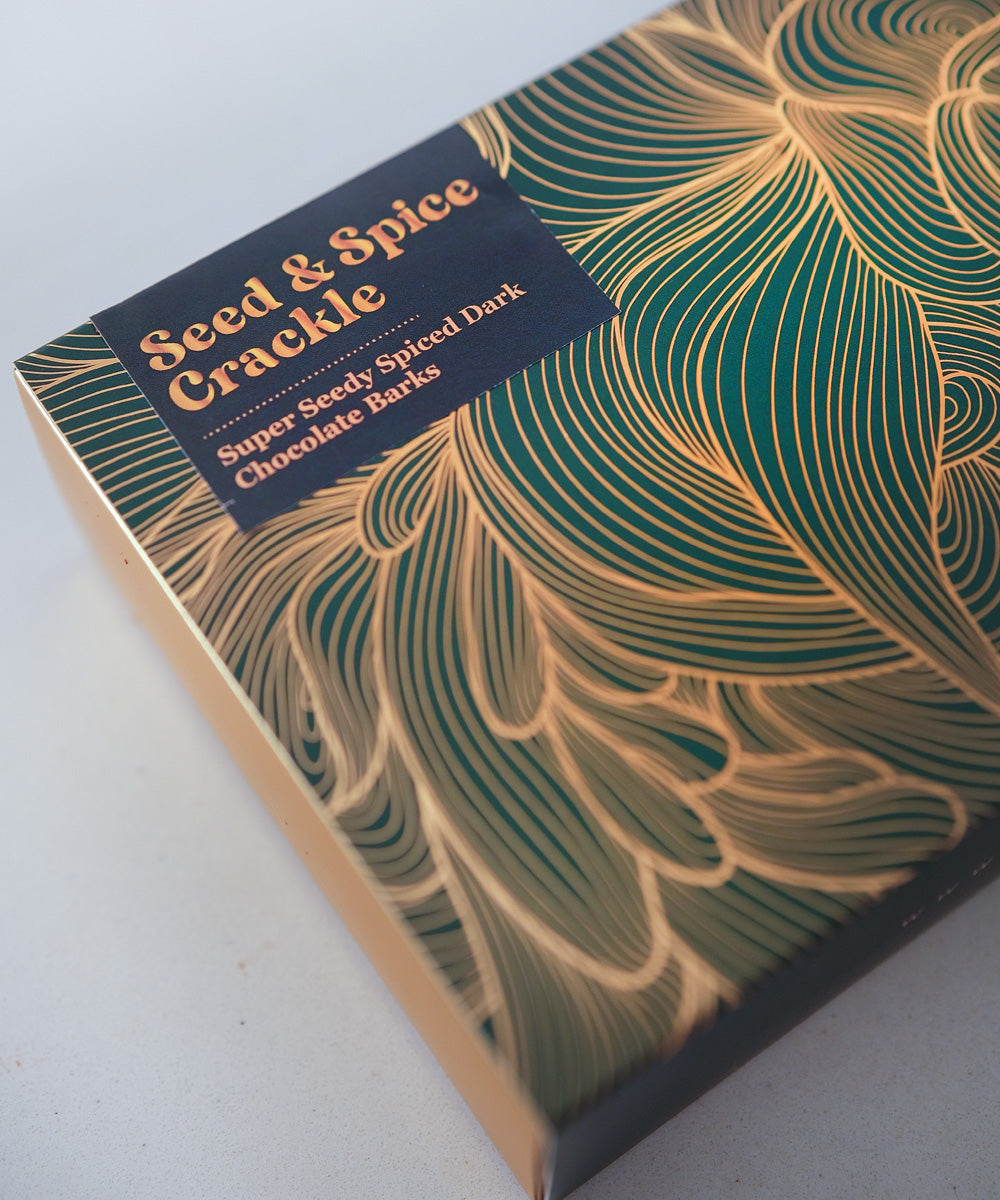 Seed & Spice Crackle Super seedy Spiced Dark Chocolate Bark