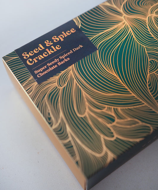 Seed & Spice Crackle Super seedy Spiced Dark Chocolate Bark
