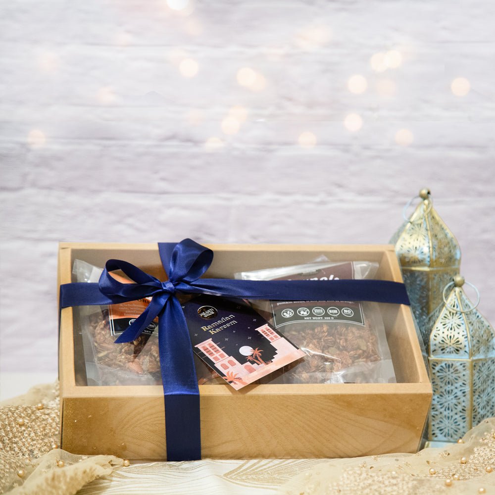 Ramadan Gourmet Gifts. Gift Hampers and baskets. Corporate Gifting. Vegan. GF. Keto. Delivery throughout UAE. HeartiGrub