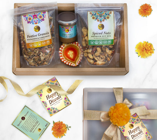 DIWALI GIFT & HAMPERS. DIWLAI CORPORATE GIFTING. VEGAN & REFINED SUGAR FREE