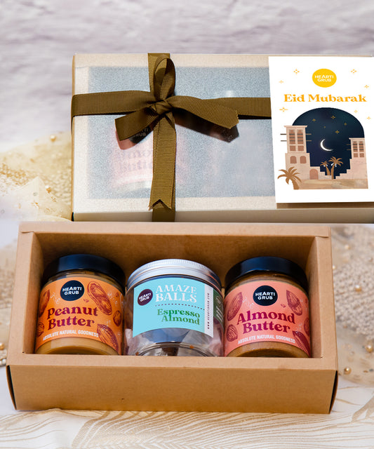 Ramadan & Eid Gourmet Gifts. Delivery throughout UAE. Nut Butters.Ramadan Gourmet Gifts. Gift Hampers and baskets. Corporate Gifting. Vegan. GF. Keto. Delivery throughout UAE. HeartiGrub  Edit alt text