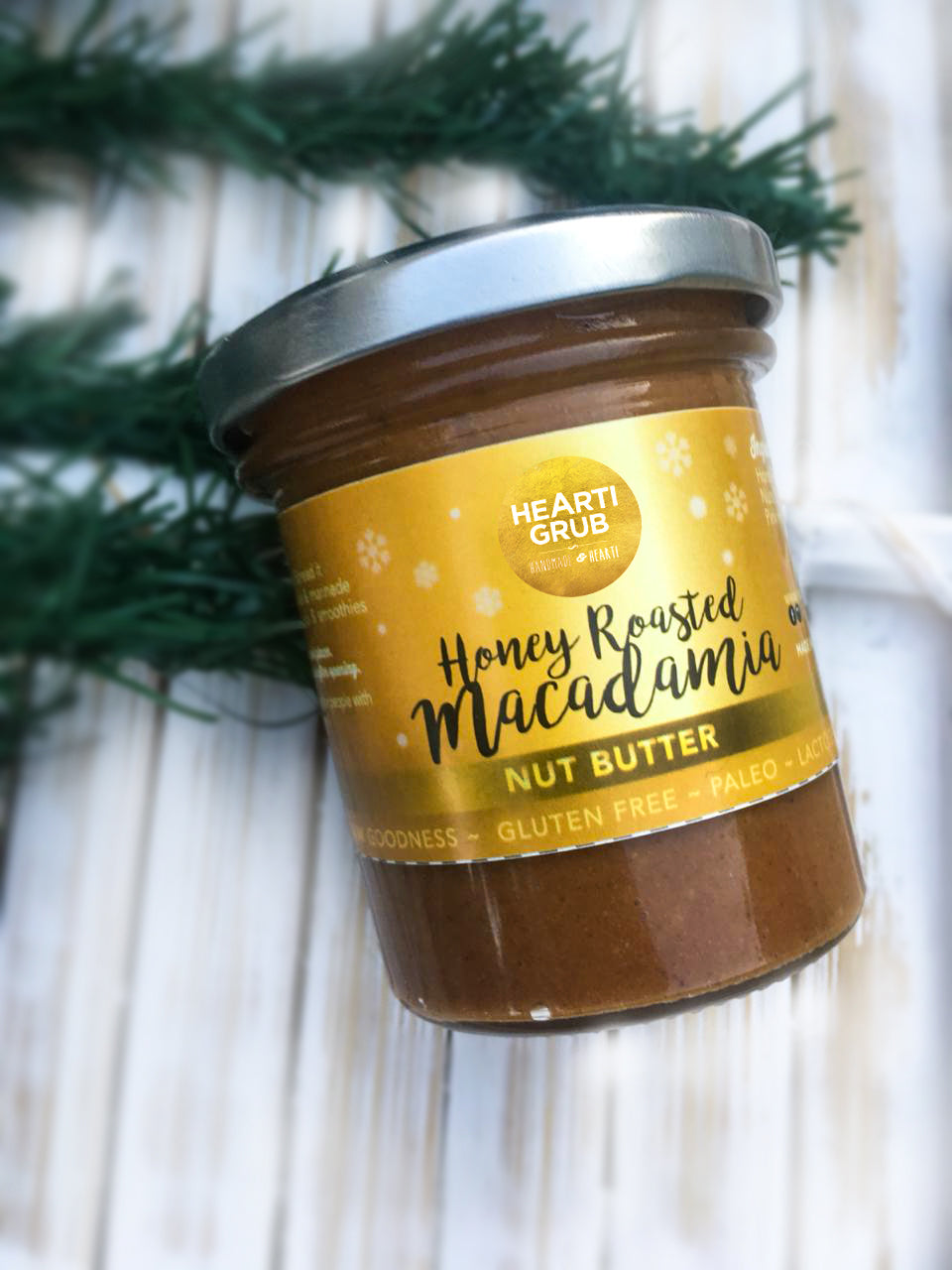 Honey Roasted Macadamia Nut Butter by Heartigrub, Dubai, UAE. Qty. Christmas Gift. Hamper. Corporate Gift. UAE